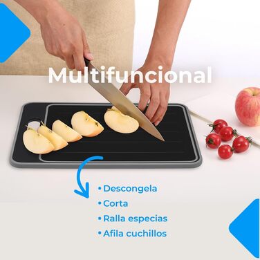 Доска для размораживания и нарезки 36,5 x 25 см, серый NK