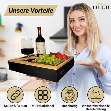 Органайзер для снеків 26,7 х 39,5 х 8 см чорний LURETI