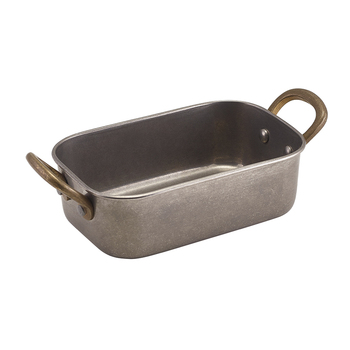 Сковорода для подачи 14.5*9.5*4.5 см, 500 мл, прямоугольная, металлическая, Vintage Steel, GenWare