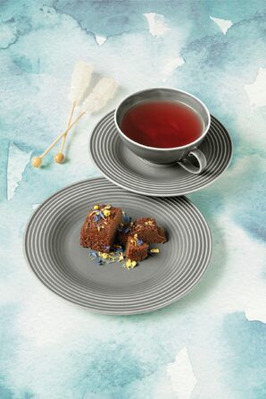 Чайний сервіз на 6 персон, 18 предметів, Beat Perlgrau Seltmann Weiden