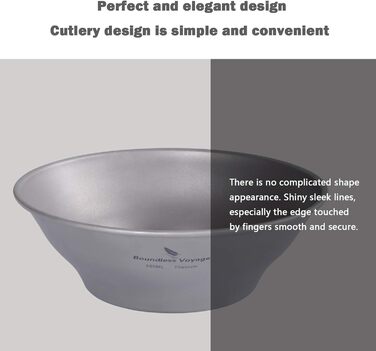 Мл Титановые миски Тарелка Сверхлегкая одностенная чаша Тарелка Наружная посуда для кемпинга Кухонная утварь с сумкой для переноски Ti1107T (Ti1106T-600 мл Миска), 800