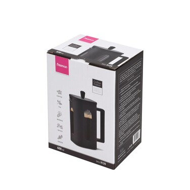 Заварювальний чайник Fissman з поршнем 600 мл скляна колба (9129)