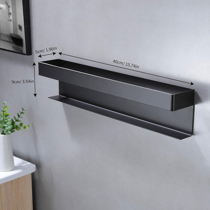 Тримач для рушників 40 см чорний ZUNTO