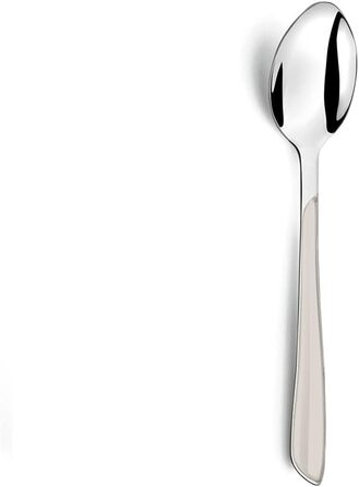 Набор столовых приборов, 24 предмета, набор столовых приборов на 6 человек, коричневые пластиковые ручки под дерево, можно мыть в посудомоечной машине, столовые приборы из нержавеющей стали, светлое дерево (белый)