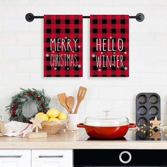 Набір з 2 різдвяних кухонних рушників 45 x 65 см, набір F Ohok