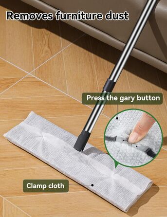 Набір швабри з відром білий CTIME