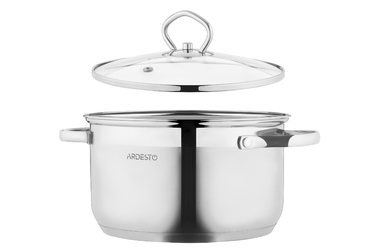 ARDESTO Каструля зі скляною кришкою Gemini Bari, 3.2л, нержавіюча сталь