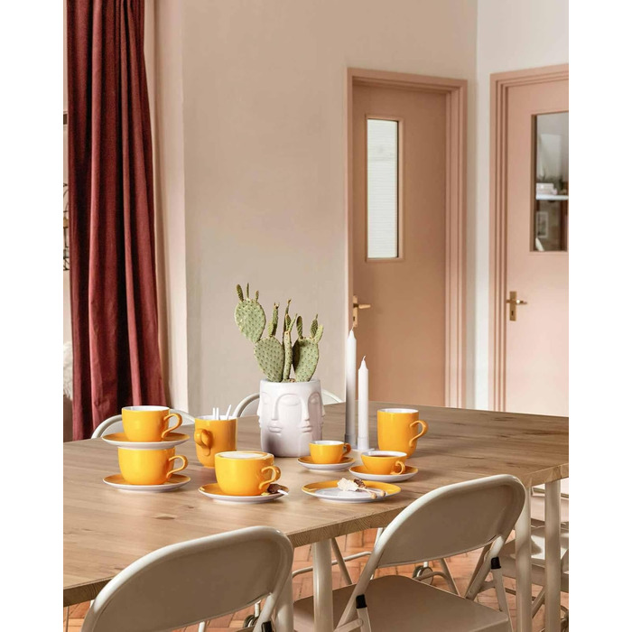 Кавовий сервіз на 6 персон, 18 предметів, помаранчевий Liberty Pure Colors Seltmann Weiden