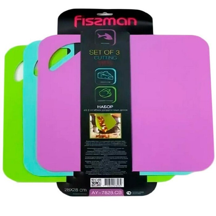 Набор из 3 гибких разделочных досок Fissman 33х27см (7830)