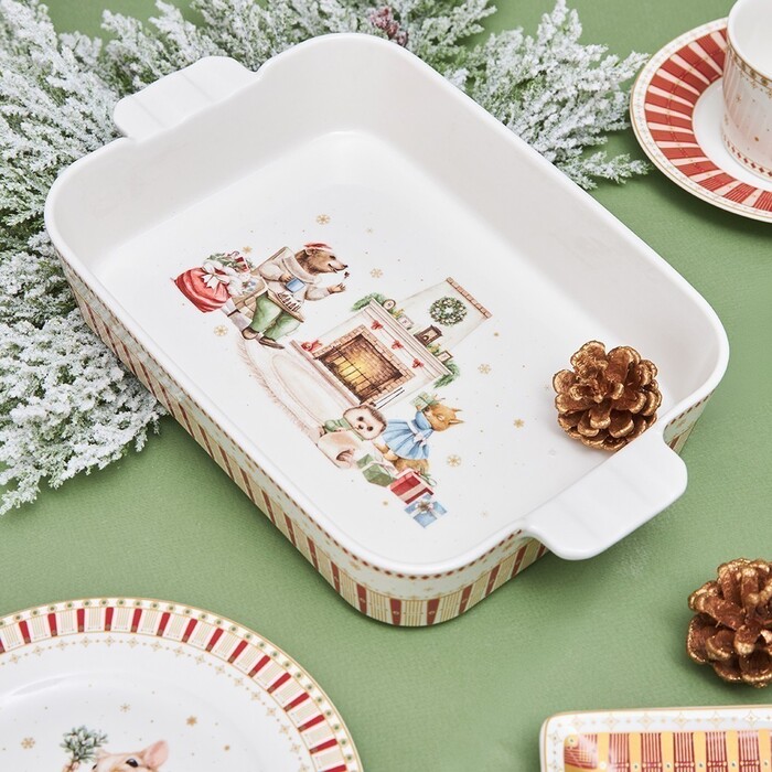 Форма для запікання Fissman 25х19х6 см MIRACLE порцеляна (13749)