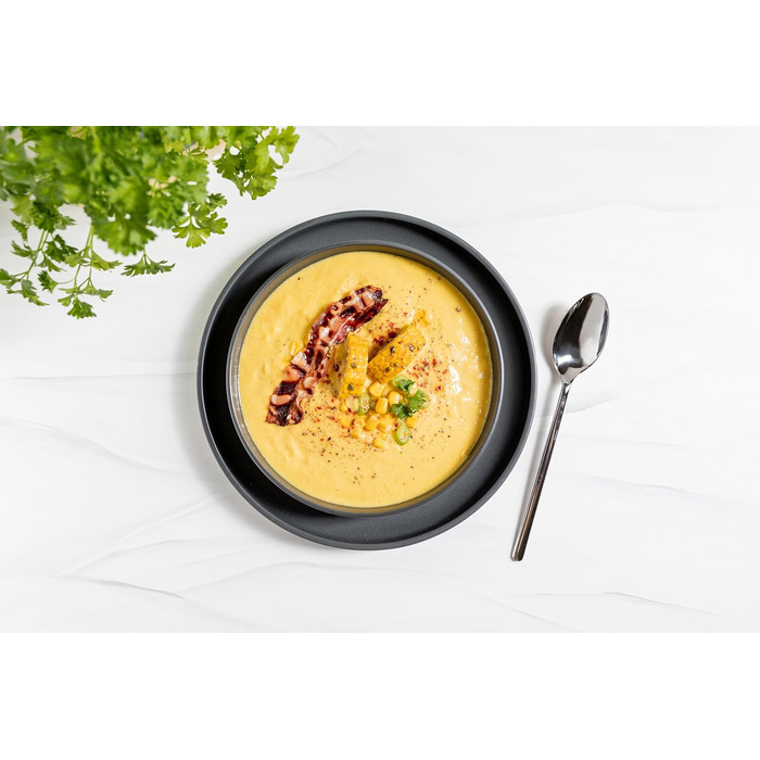 Серия MSER Vada, современный набор тарелок на 4 персоны с высоким гастрономическим качеством, обеденный сервиз из 12 предметов в скандинавском дизайне, прочный фарфор, серый матовый