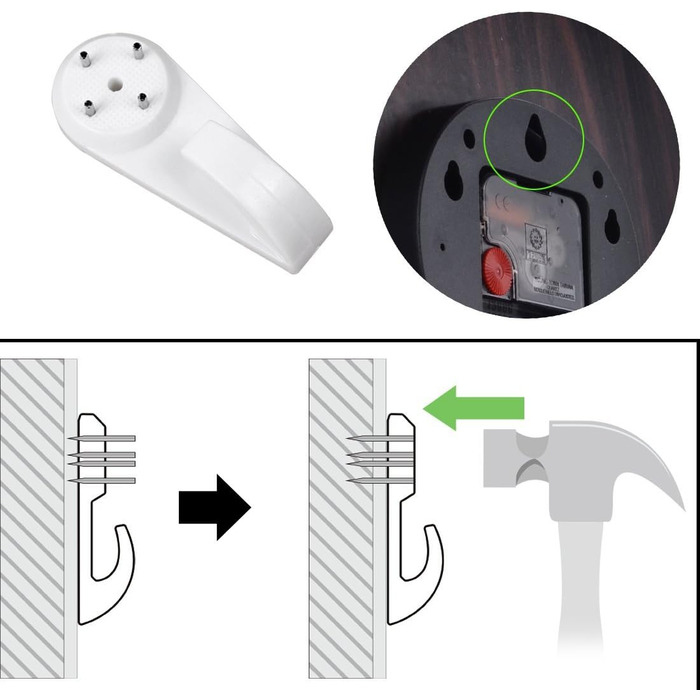 Настінний кухонний годинник YOAI, вінтажний, пошарпаний ШИК, античний, ностальгічний, сільський, кварцовий годинник з МДФ з безшумним механізмом, 12 дюймів/30 см Ø (Лондон 1887)