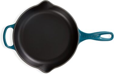 Чавунна сковорода LE CREUSET Signature, кругла, Ø Для всіх типів плит, вкл. підходить для індукції, 1,93 кг, гранатовий, 20182239490422 (темно-бірюзовий, 23 см)