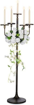 Свічник чорний, 5-рамний, висотою 122 см, чорний Sziqiqi