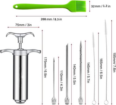Шприц для маринаду 60 мл з 3 голками AZOMKER