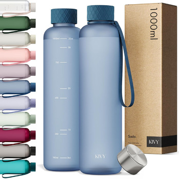 Пляшка для води 1 л тританова, синя KIVY