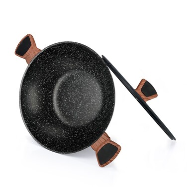 Сковорода Fissman DIAMOND 28x8 см 3,6 со стеклянной крышкой (14303)