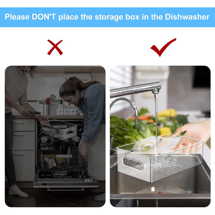 Набір холодильників-органайзерів 9 упаковок (3 розміри) Холодильник-органайзер, кухонний органайзер для комори, морозильної камери, шафи, ящика, офісу (2 розміри 6 упаковок)