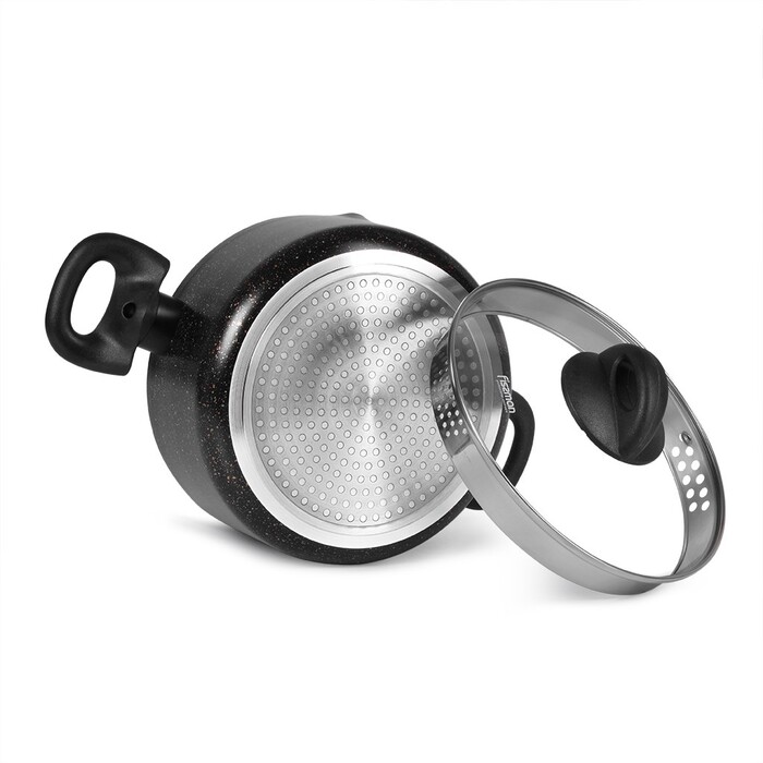 Кастрюля Fissman PROMO 24x11см/4,6л со ст. крышкой из индукц. Дном (14993)