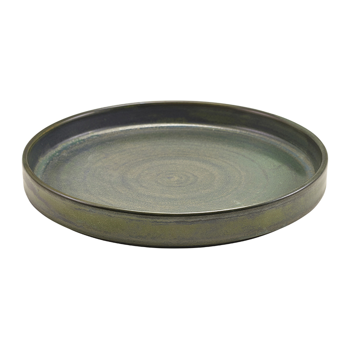 Тарелка презентационная с бортиком 20.5*h 2.9 см, зеленая, Terra Porcelain Aqua Green, GenWare