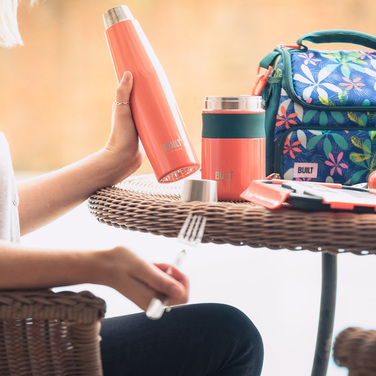 Бутылка металлическая Built Tropic, с двойными стенками, оранжевая, 540 мл