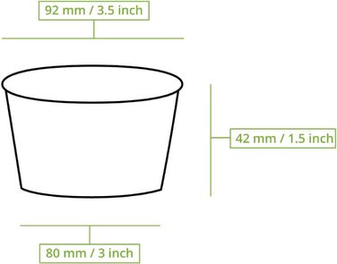 Набор бумажных стаканчиков для мороженого 50 шт. 180 мл BIOZOYG