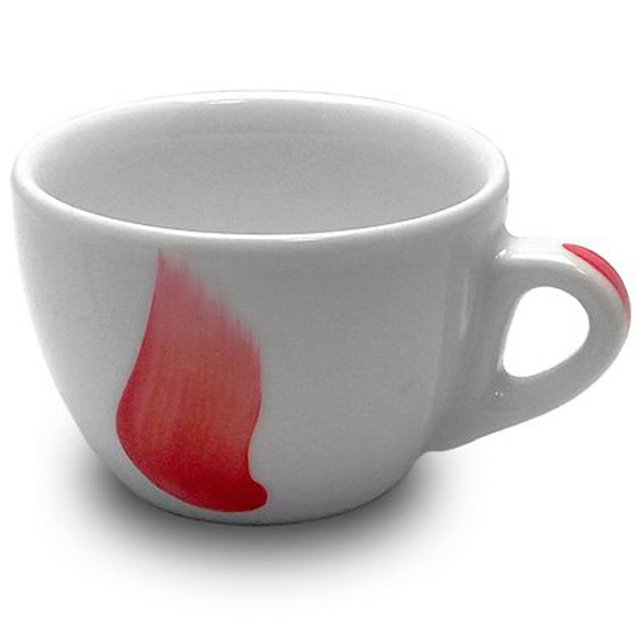 37172 Чашка cappuccino 180 мл Fiamma Red 'Verona Millecolori Hand Painted Fiamma Red with Staffage R