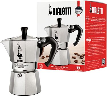 Кавоварка гейзерна 270 мл на 6 чашок Moka Express Bialetti