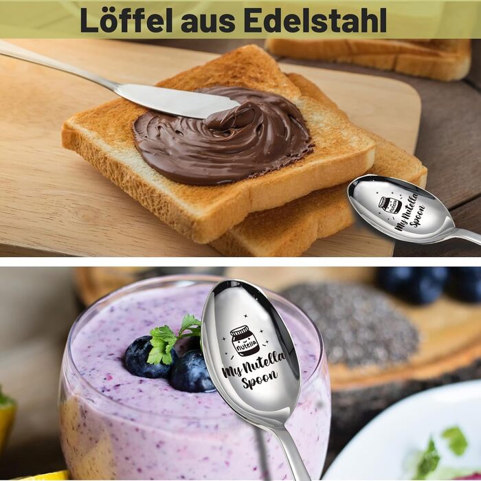 Персонализированные ложки для шоколадного крема 20,3 см AHEJIOO