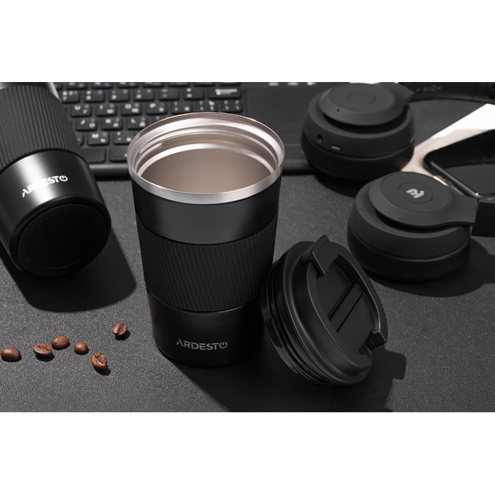 ARDESTO Термокухоль Urban 500 мл, чорний, нержавіюча сталь