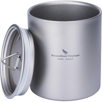 Титанова чайна чашка з подвійними стінками 350 мл iBasingo