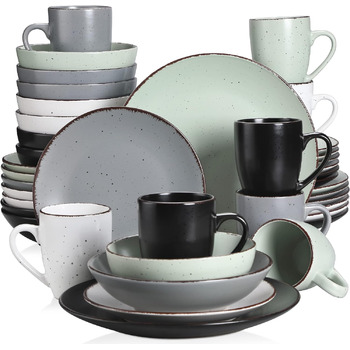 Столовий сервіз із керамограніту, набір із 40 предметів vancasso