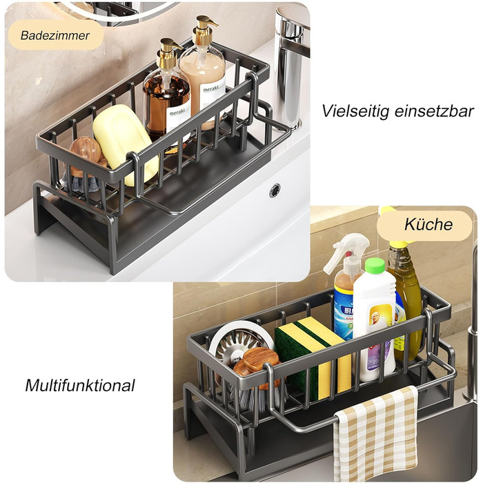 Органайзер для раковини, чорний ViWaVee