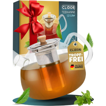 Заварювальний чайник 1,5 л із вставкою із сітчастого фільтра CLIDOR