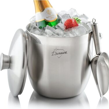 Ведро для льда 3 л с крышкой, совком и щипцами для льда Durawe Company