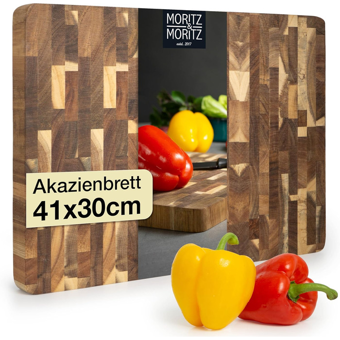 Доска разделочная 41 x 30 x 3 см, акация Moritz & Moritz