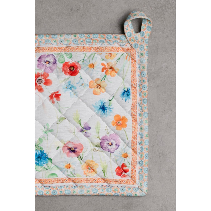 Рукавички для духовки Maison d&39 Hermine, підставки для каструль, 100 бавовна, термостійкі кухонні рукавички, рукавички для духовки (19 см x 33 см) та підставки для каструль (20 см x 20 см) для приготування їжі, Morzine - рукавички для духовки (19 x 33 с