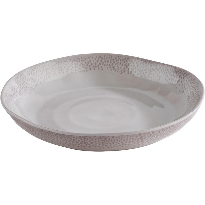 Тарілка меламінова глибока 24 см біло-сіра FOOTMARK APS