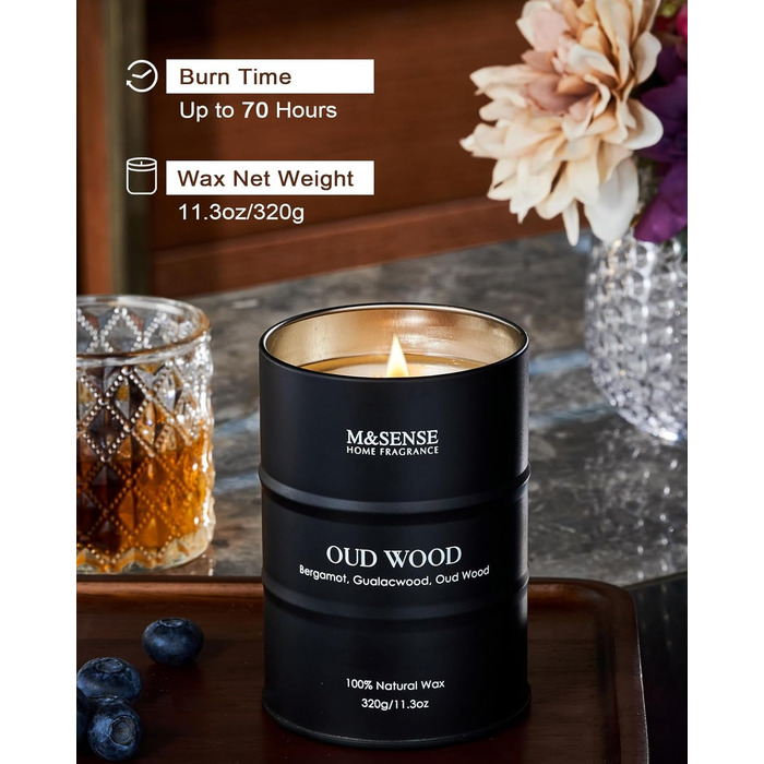 Ароматичн свічка з натурального воску 320 г M&SENSE
