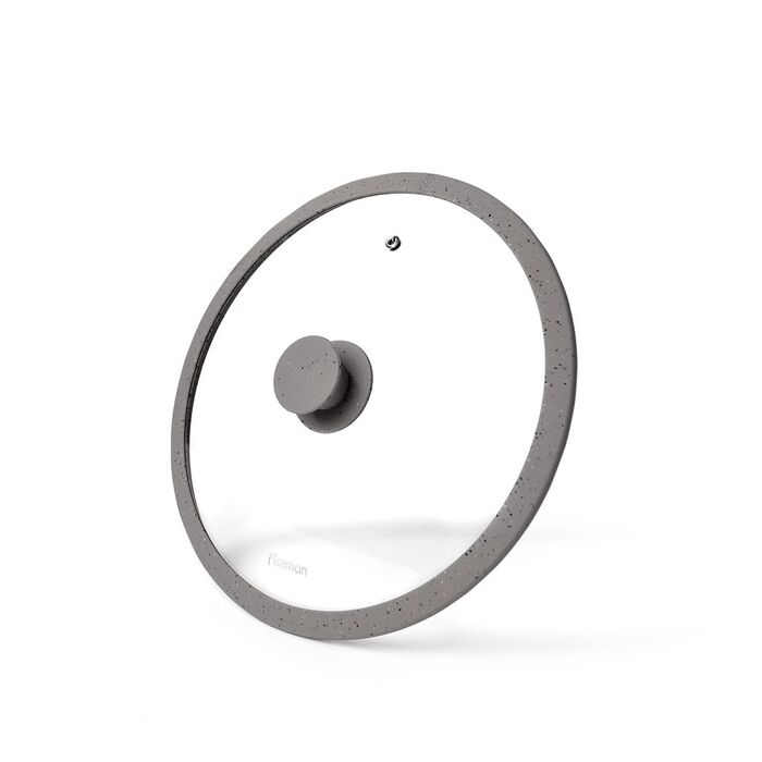 Крышка Fissman ARCADES 26 см с силиконовым серым ободом (9924)