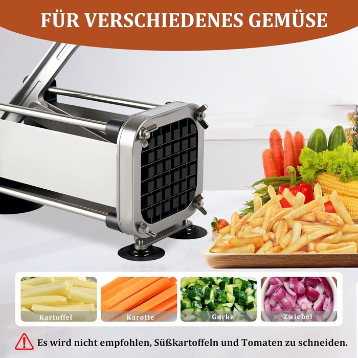 Професійний апарат для нарізки картоплі фрі з 2 змінними лезами Anatole