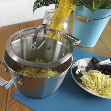 Каструля Fissman MILLENIUM 20x12 см / 3,2л зі скляною кришкою (5363)