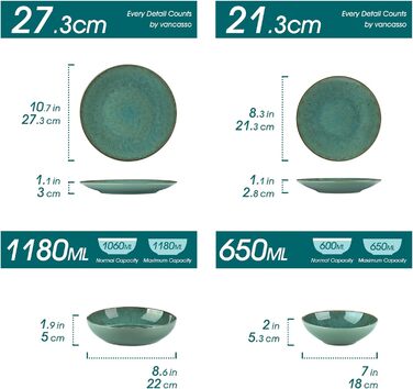 Столовий сервіз з керамограніту 32 предмети на 8 осіб vancasso