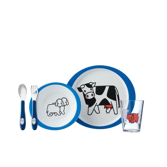 Набір дитячого посуду 5 предметів синій Farm Mepal