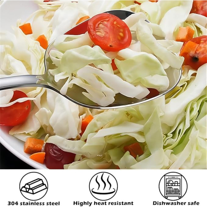 Набор из 4 ложек для сервировки из нержавеющей стали 20,8 см x 6 см Laluky