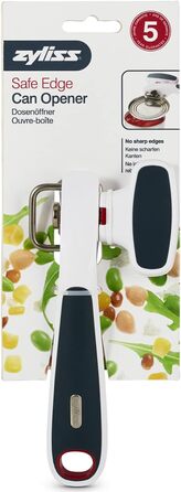 Відкривачка Zyliss Strong Boy 2, ABS, TPE, нержавіюча сталь, нейлон, посилений ПВХ, сірий, 23 x 5 x 4 см, E46145 (консервний нож з безпечним краєм)
