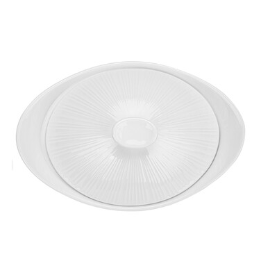 Овальна форма для запікання Fissman 25х21,5х8 см / 1,2 л з кришкою порцеляна (14179)