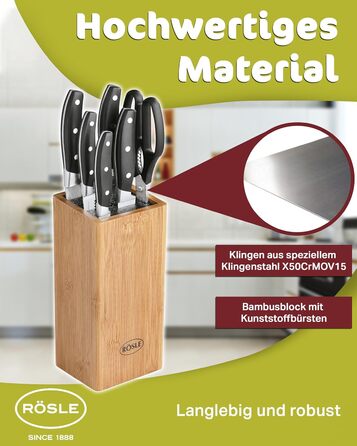 Набір ножів 7 предметів Cuisine Rosle