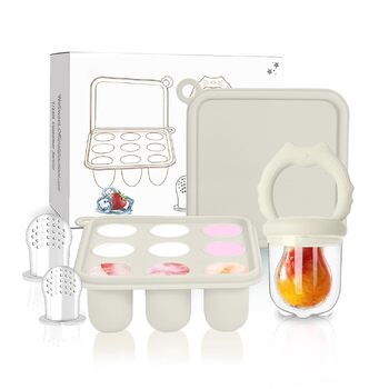 Силіконова годівниця для дитячого фруктового харчування, пустушок та грудного молока (Cat Cream)