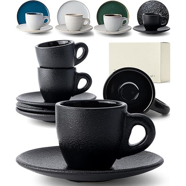 Чашка для эспрессо с блюдцем Maxwell & Williams CAVIAR BLACK, фарфор, диам. 12 см, 80 мл